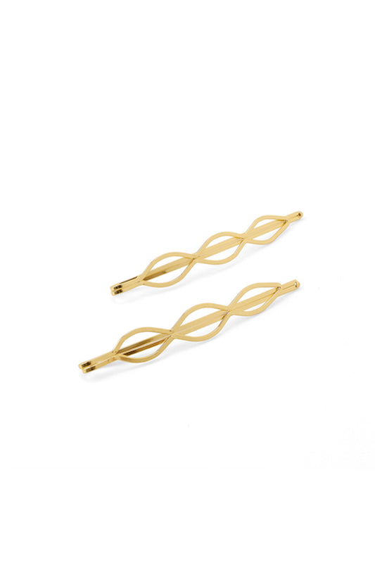 Infinity Geometric Hair Clip - Gold