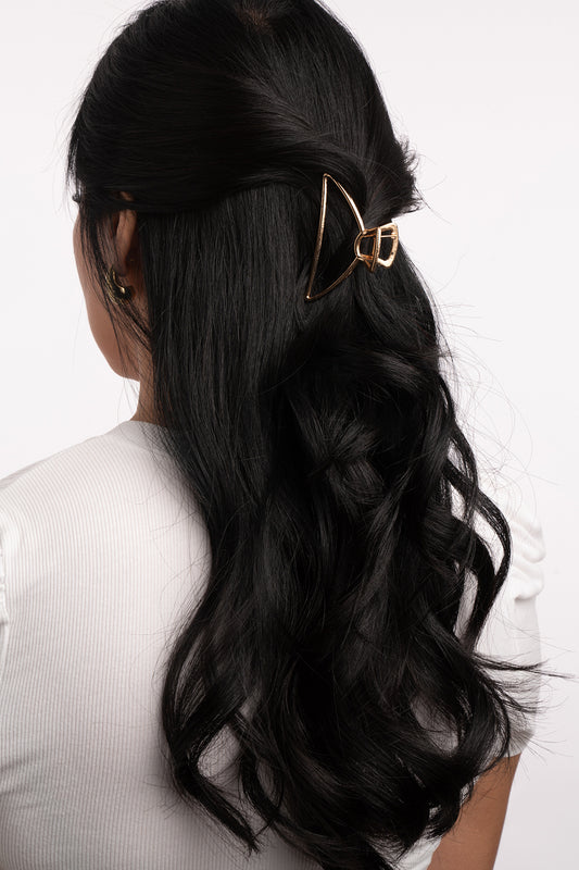 Mighty Moon Metal Hair Claw Clip - Gold