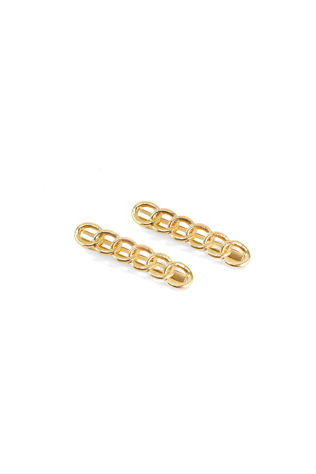 Chain Link Barrette Hair Clip - Gold