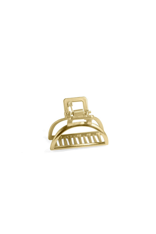 Small Metal Hair Claw Clip Matte Gold